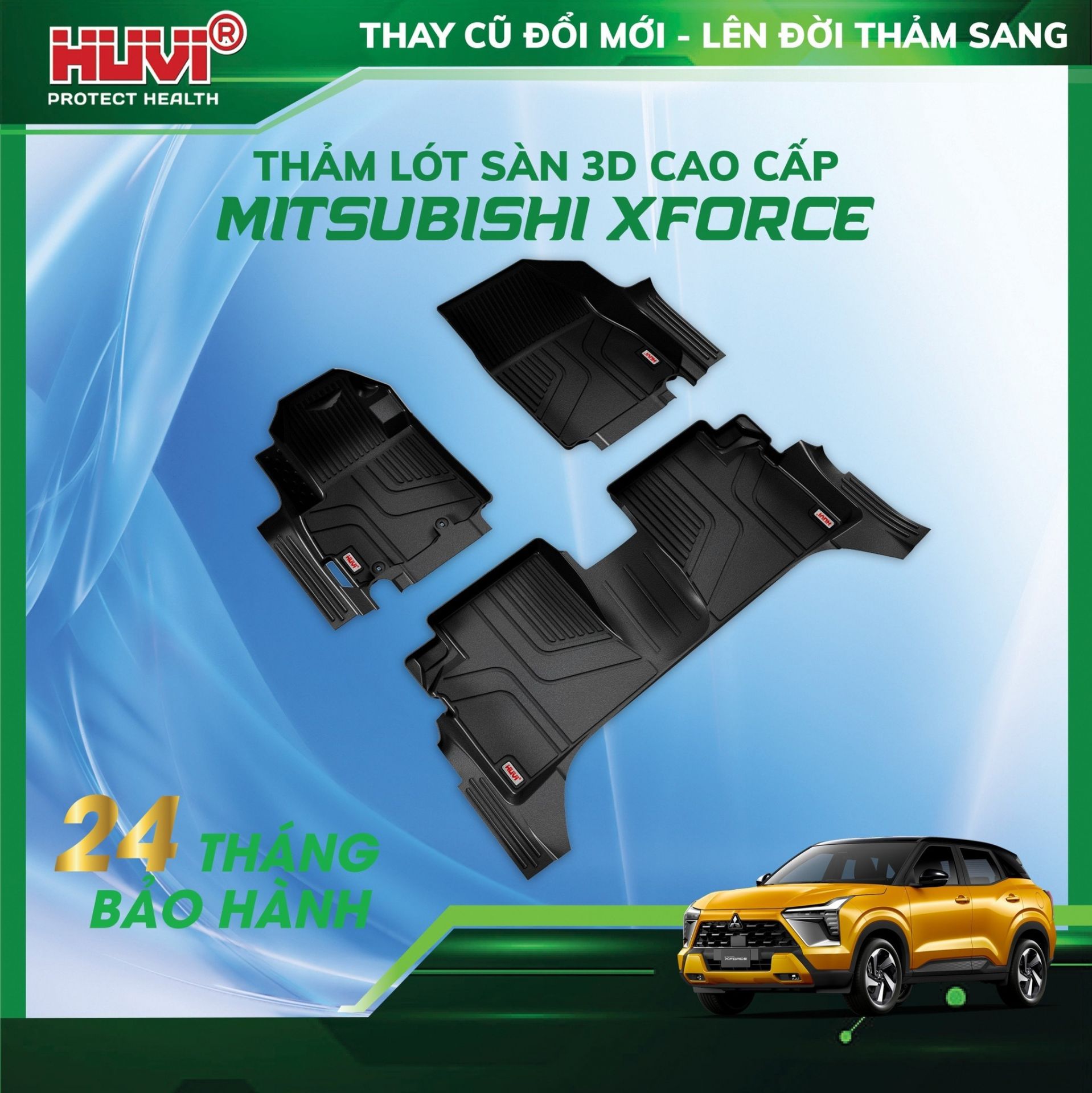 Thảm lót sàn Mitsubishi Xforce Huvi