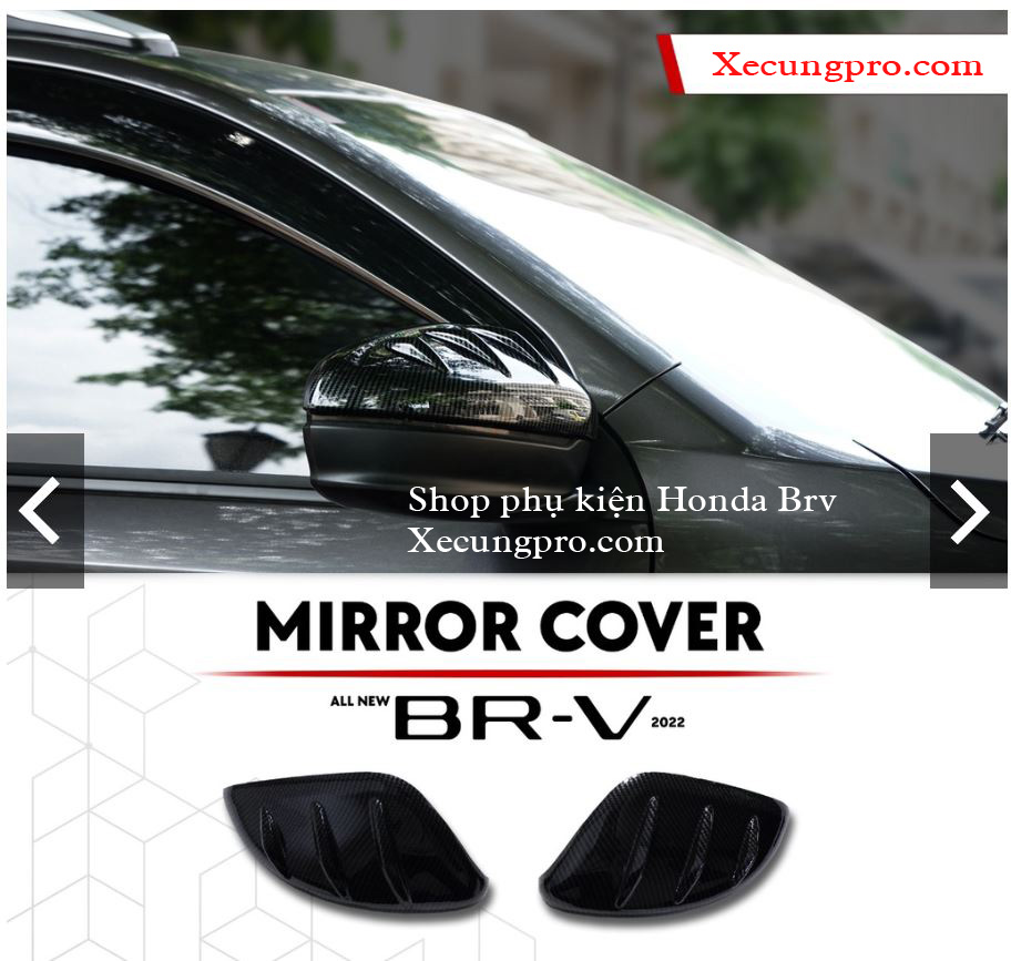 Ốp bảo vệ gương honda brv (carbon)