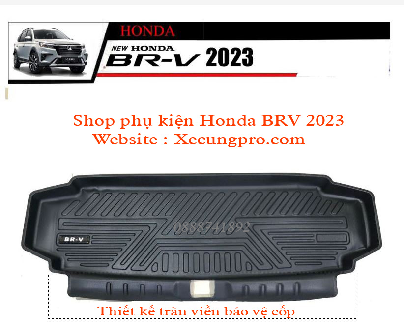 Thảm lót cốp tràn viền honda BRV Nhập khẩu