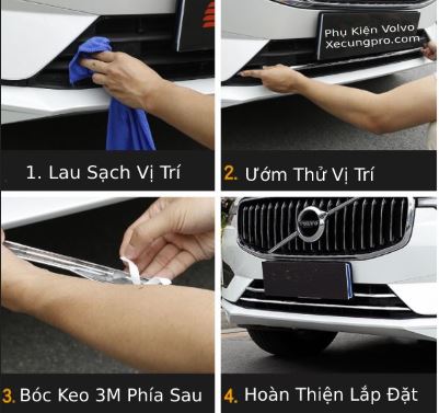 Ốp Viền Inox Tản Nhiệt Trung Tâm Volvo Xc60