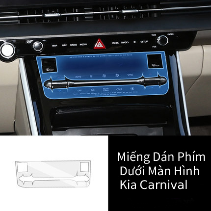 Miếng dán chống xước dưới bảng điều khiển kia carnival