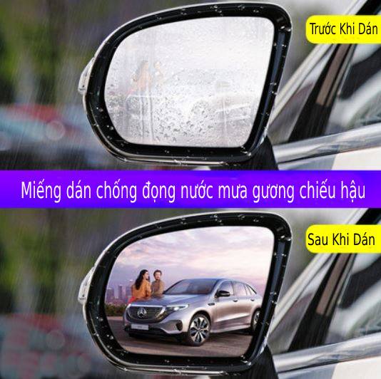 Miếng dán chống đọng nước mưa gương chiếu hậu GLE