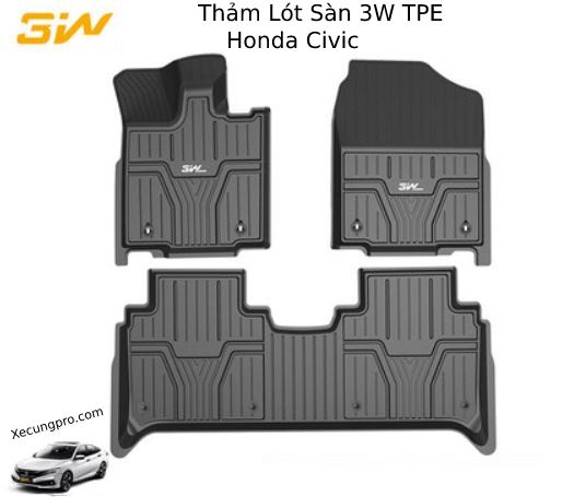 Thảm lót sàn xe 3W Honda Civic 2016-2021